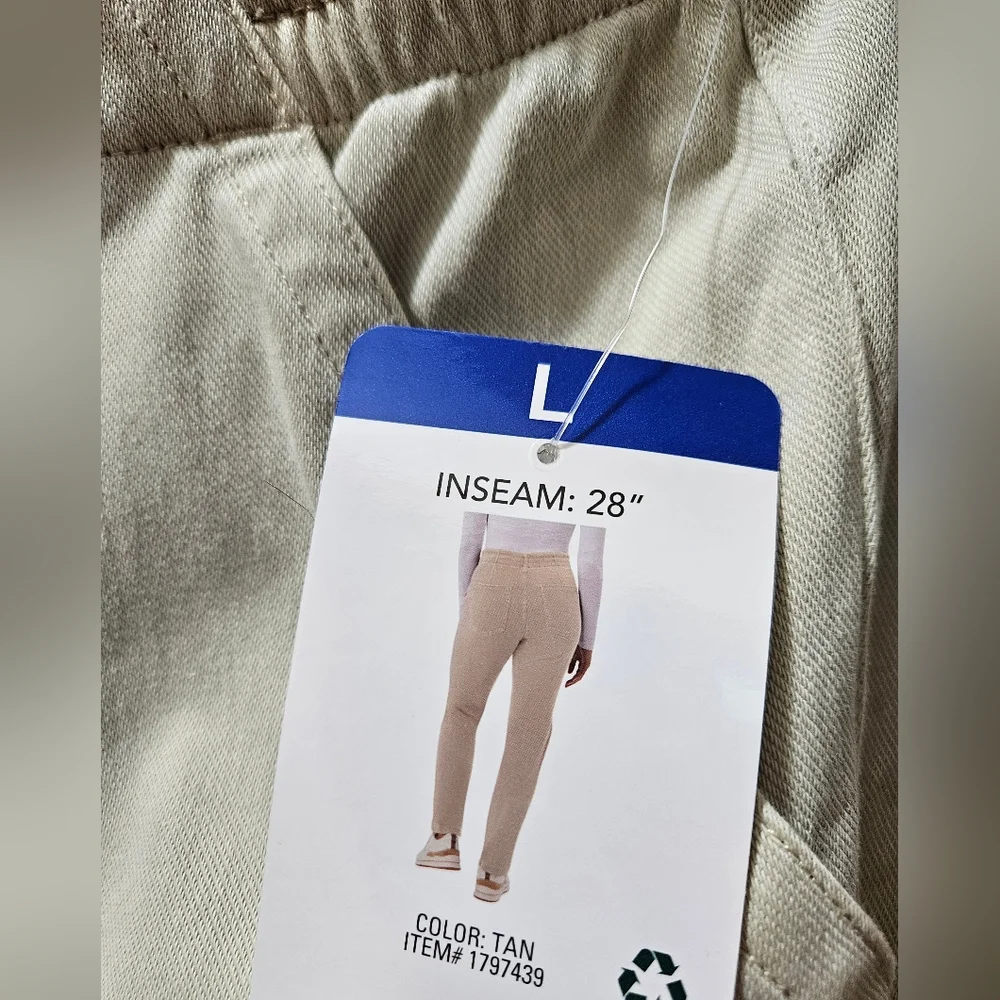 Tan/Cream Stretchy Work Pants - Picture 2 of 3